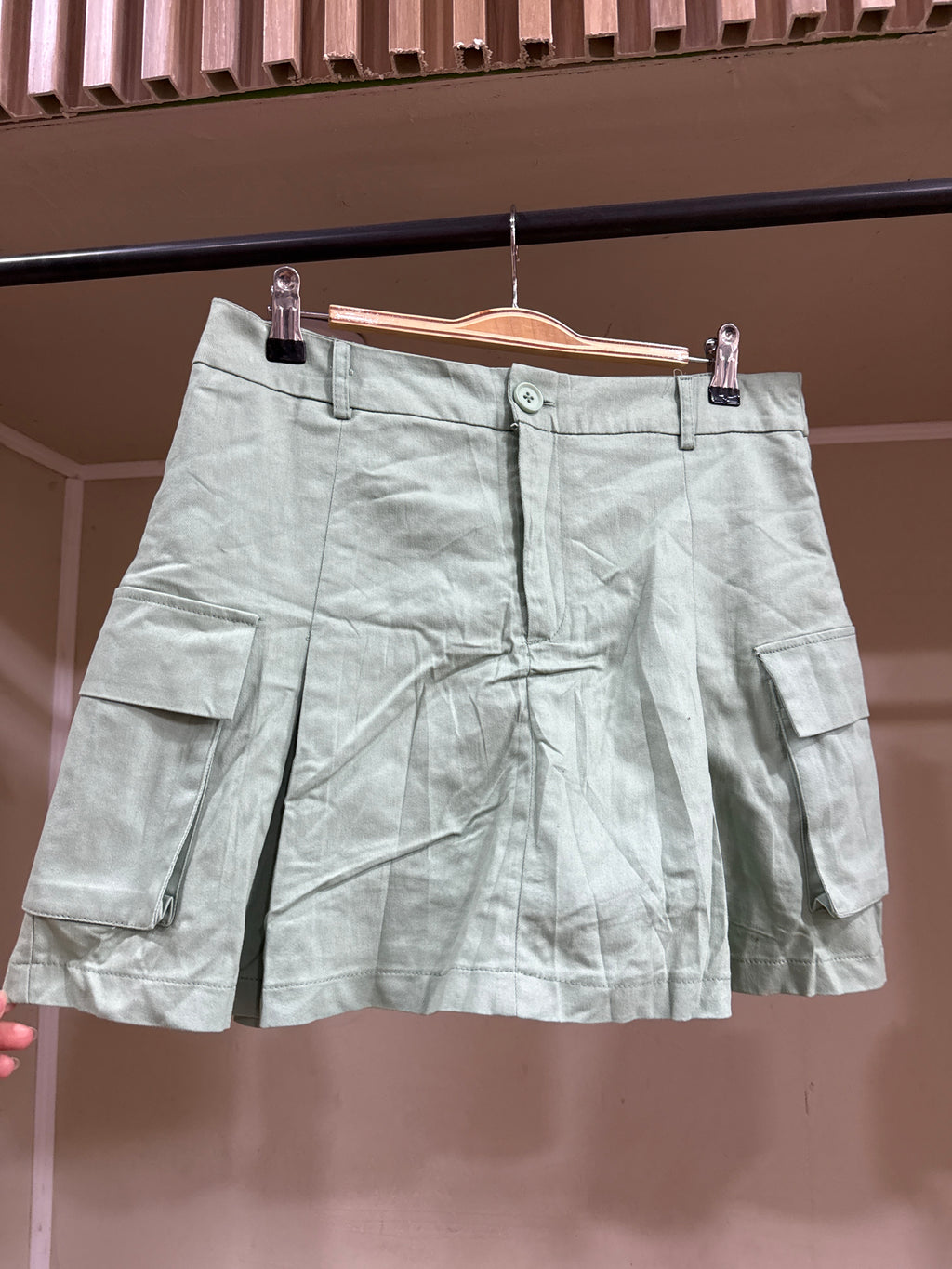 Falda short verde menta