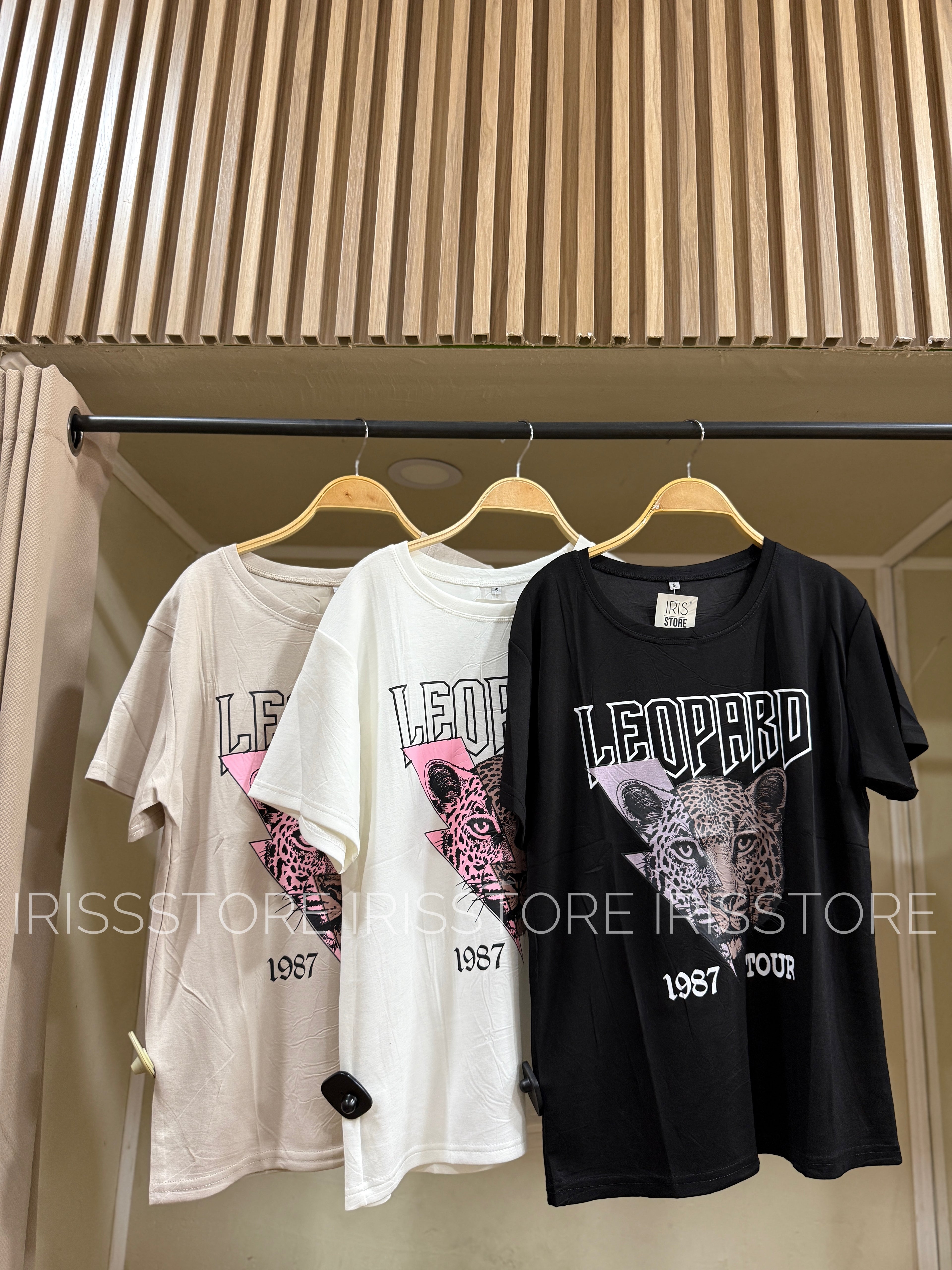 Polera oversized leopardo