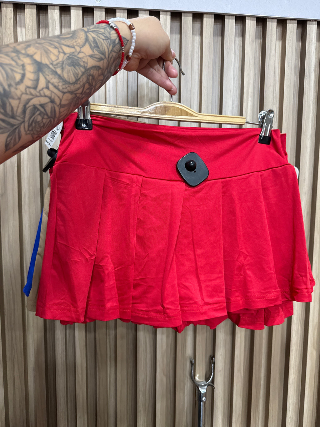 Falda short tableada