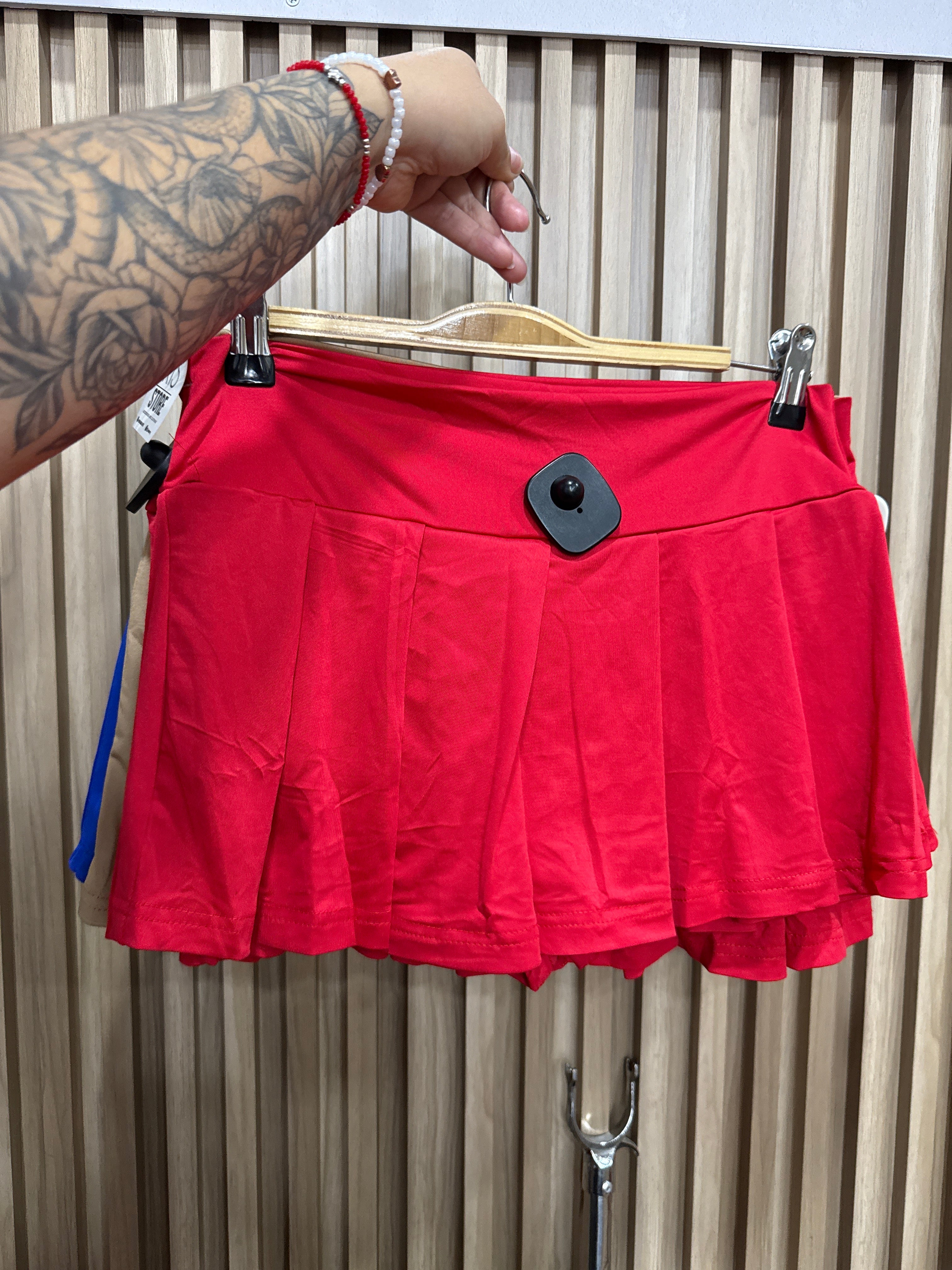 Falda short tableada