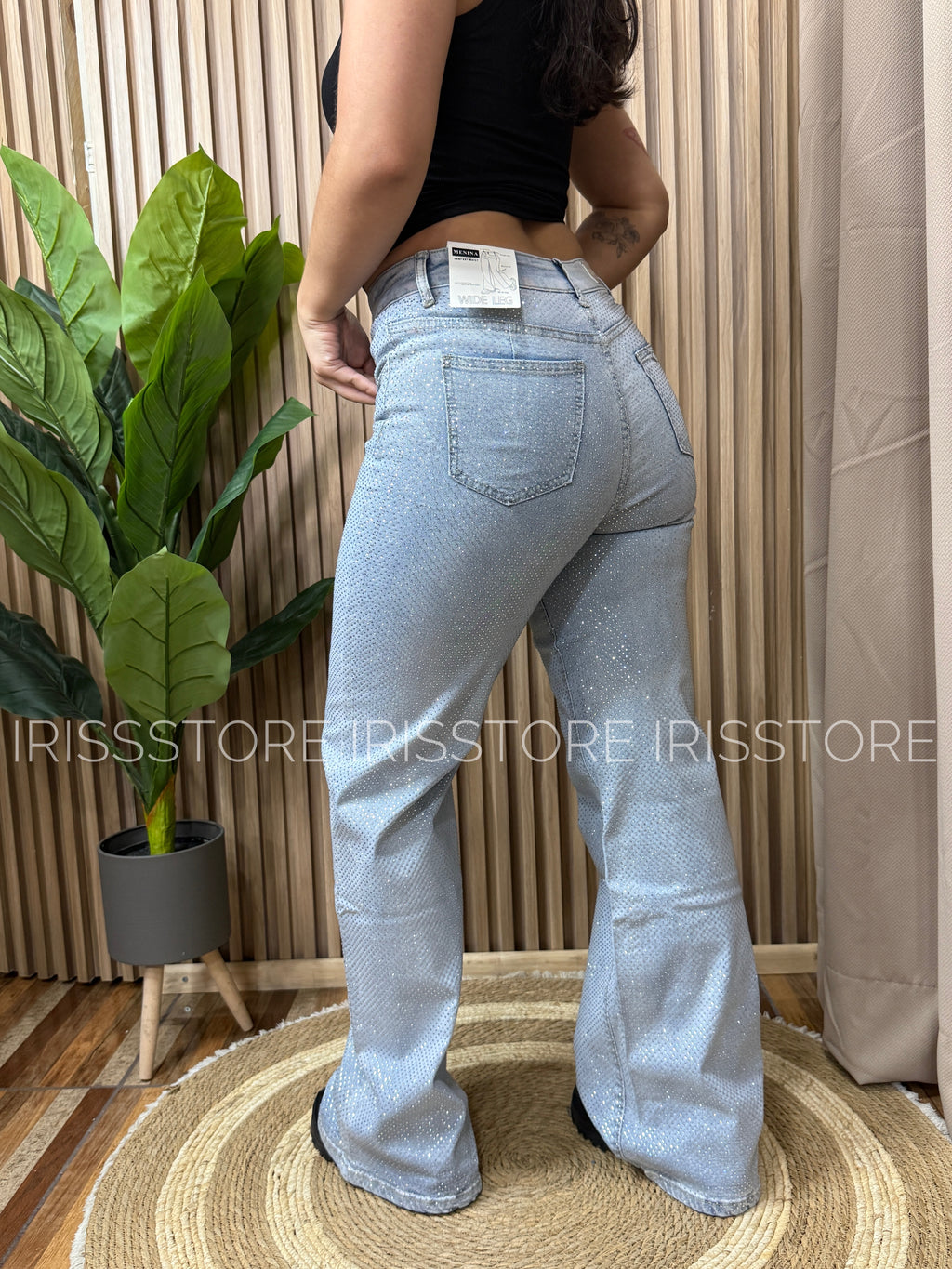 Wide leg celeste total shine✨