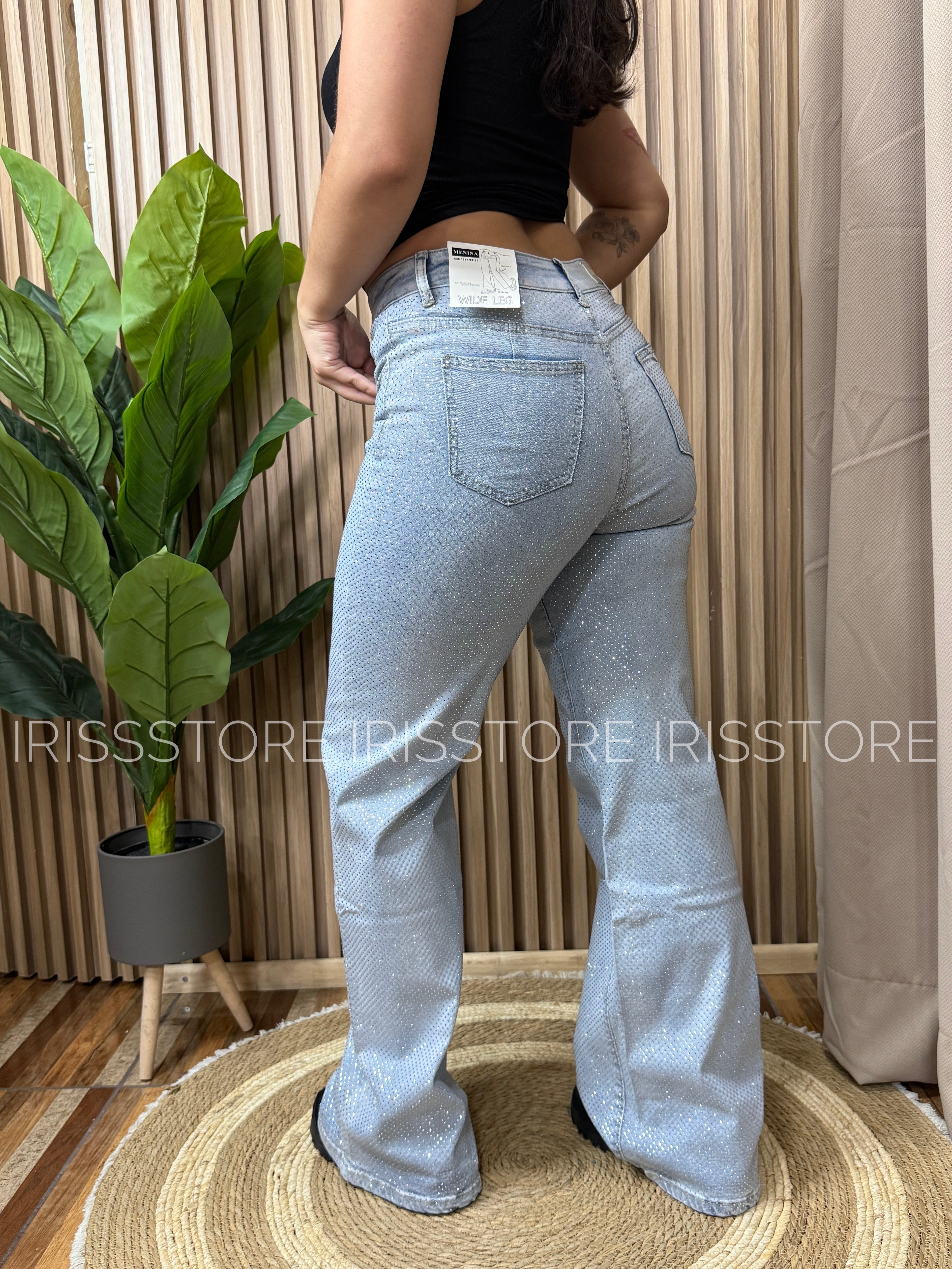 Wide leg celeste total shine✨