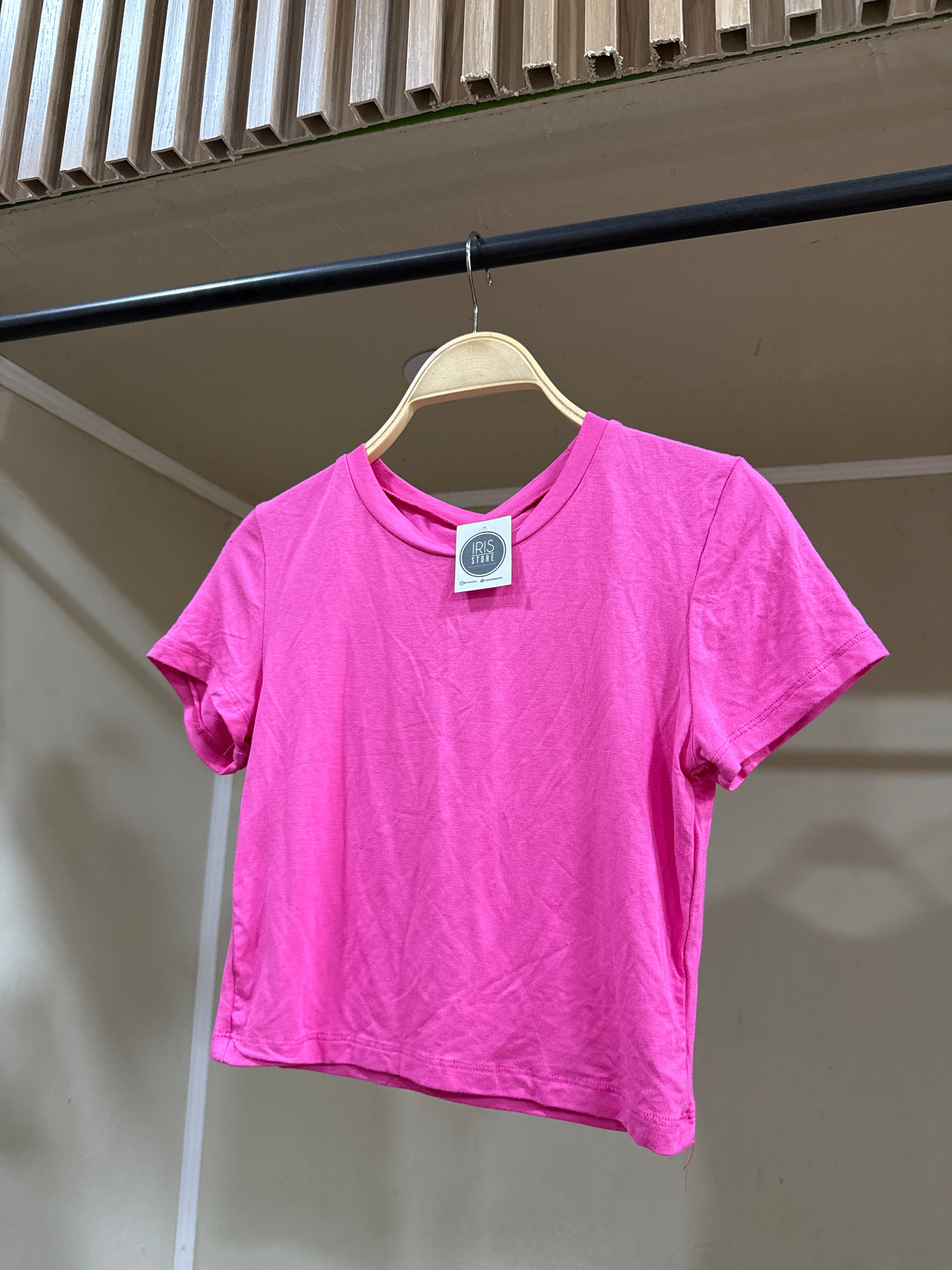 Top basico fucsia algodon