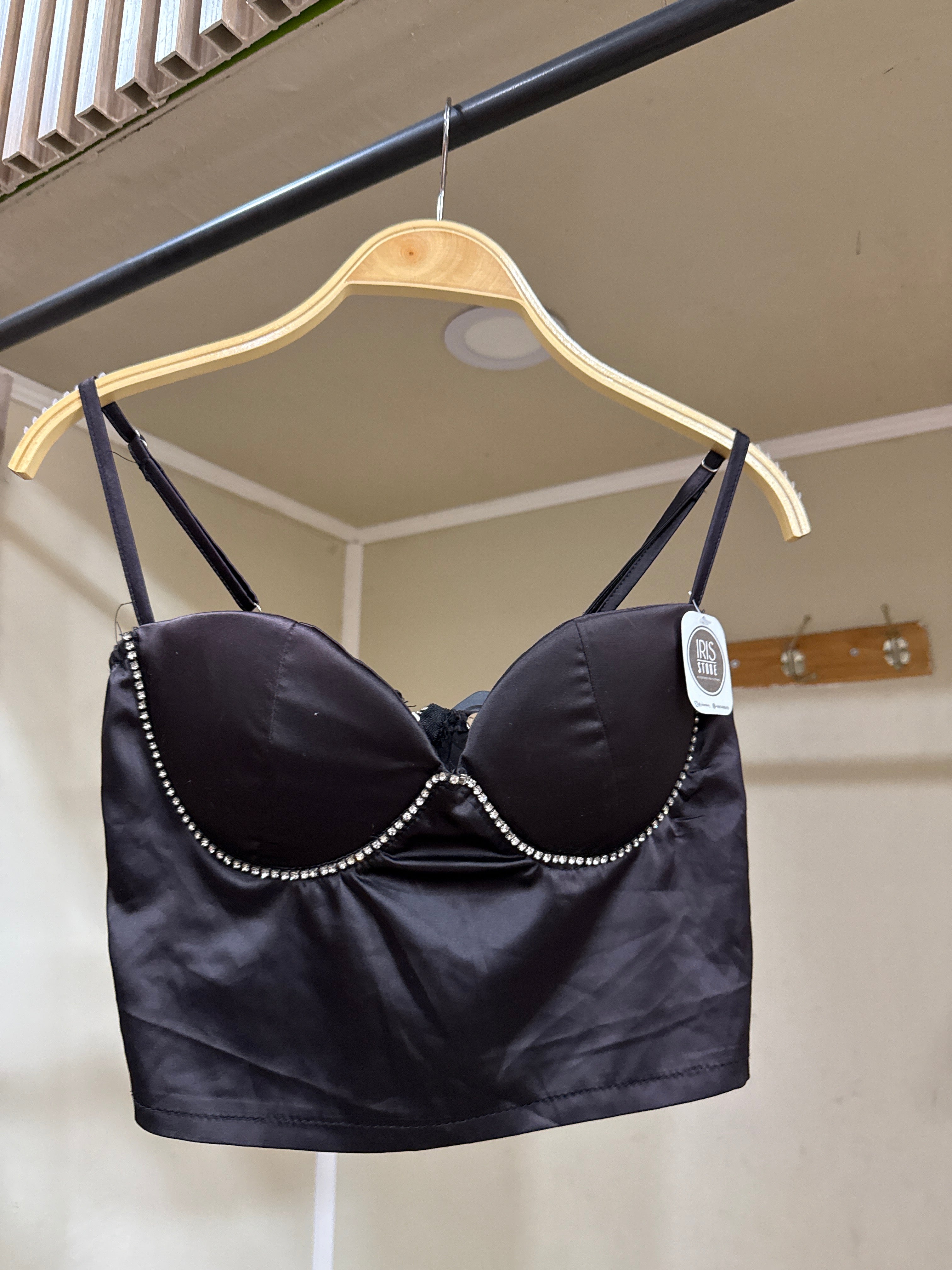 Corset satin brillos S