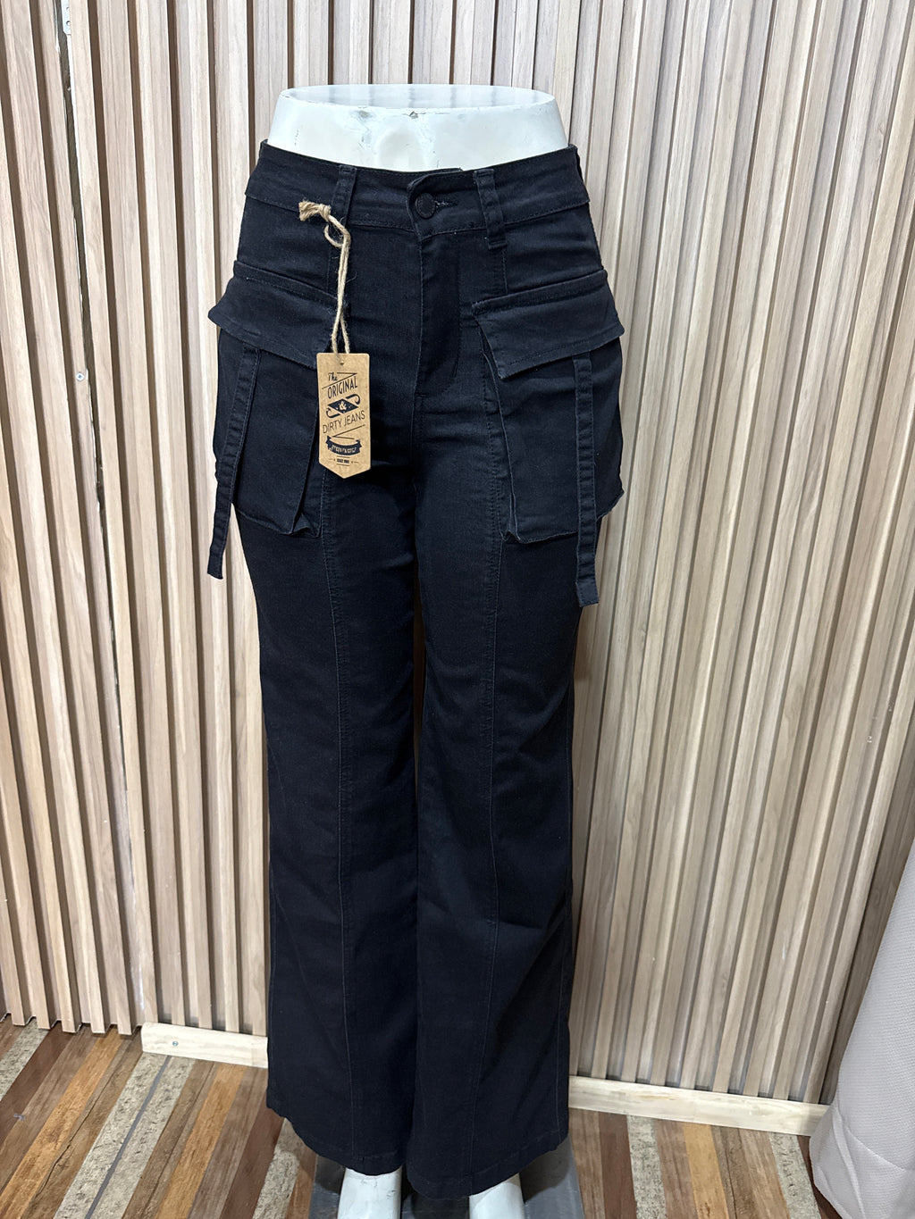 PALAZZO BOLSILLOS DIRTY NEGRO