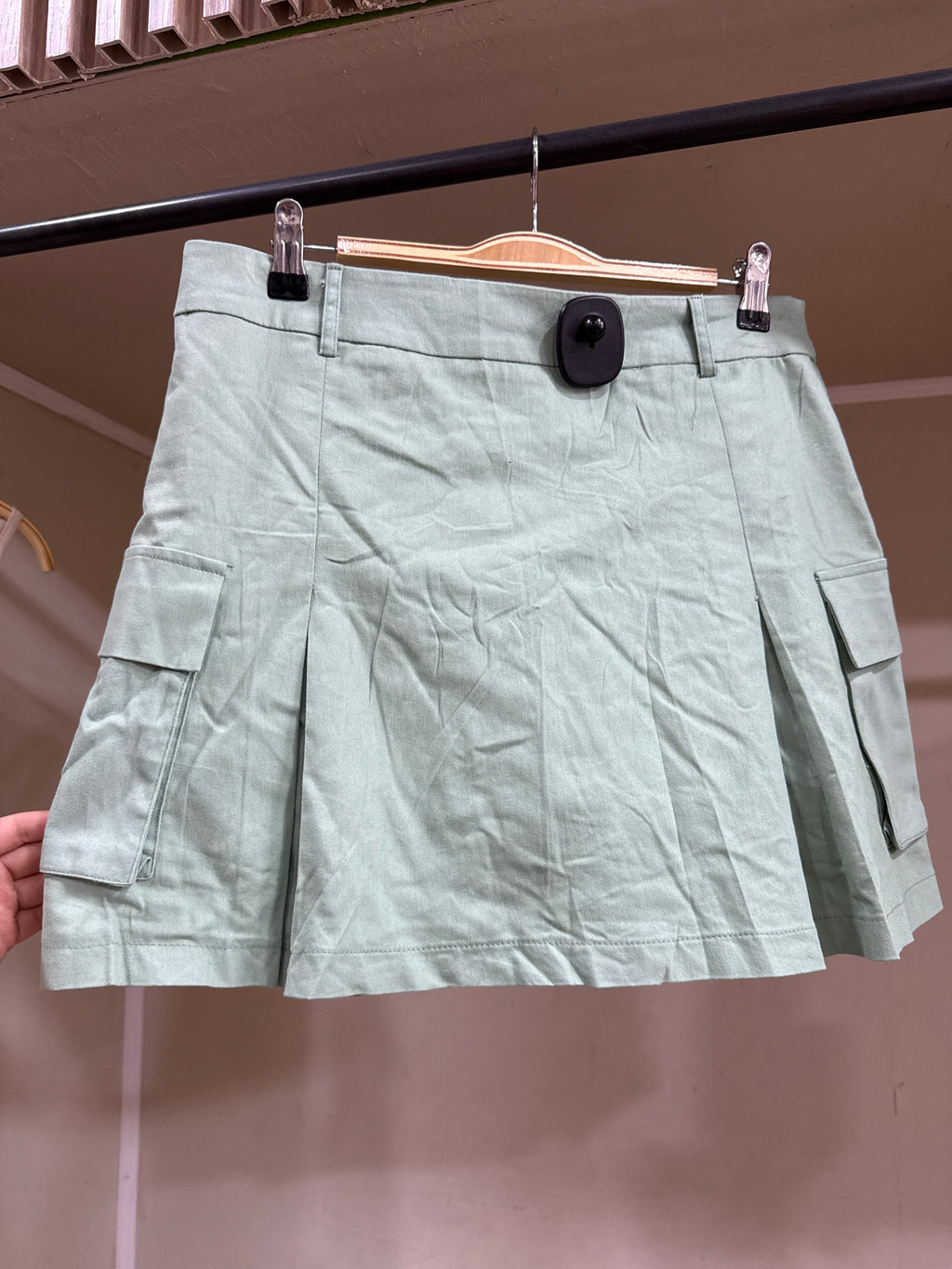 Falda short verde menta
