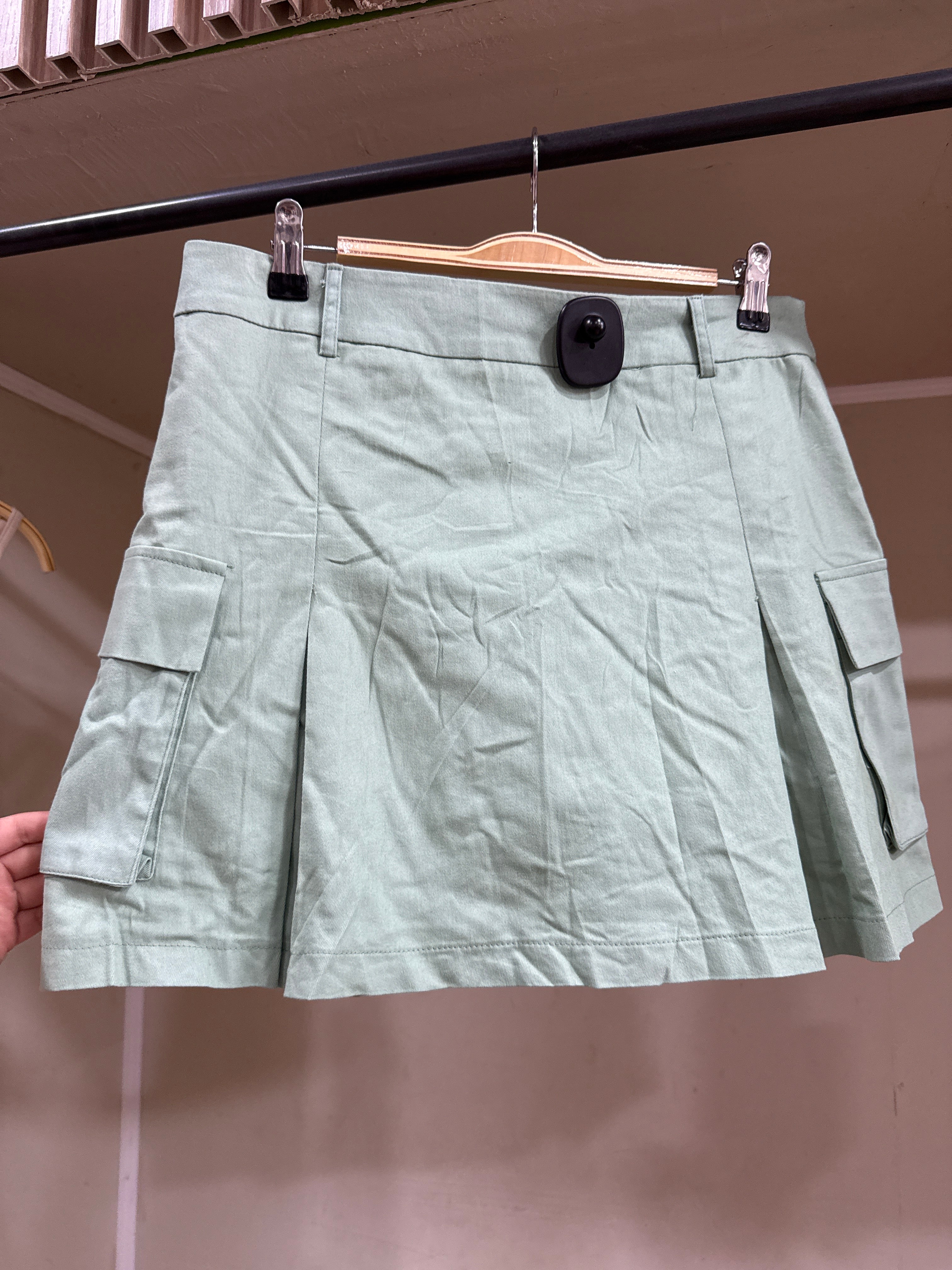 Falda short verde menta