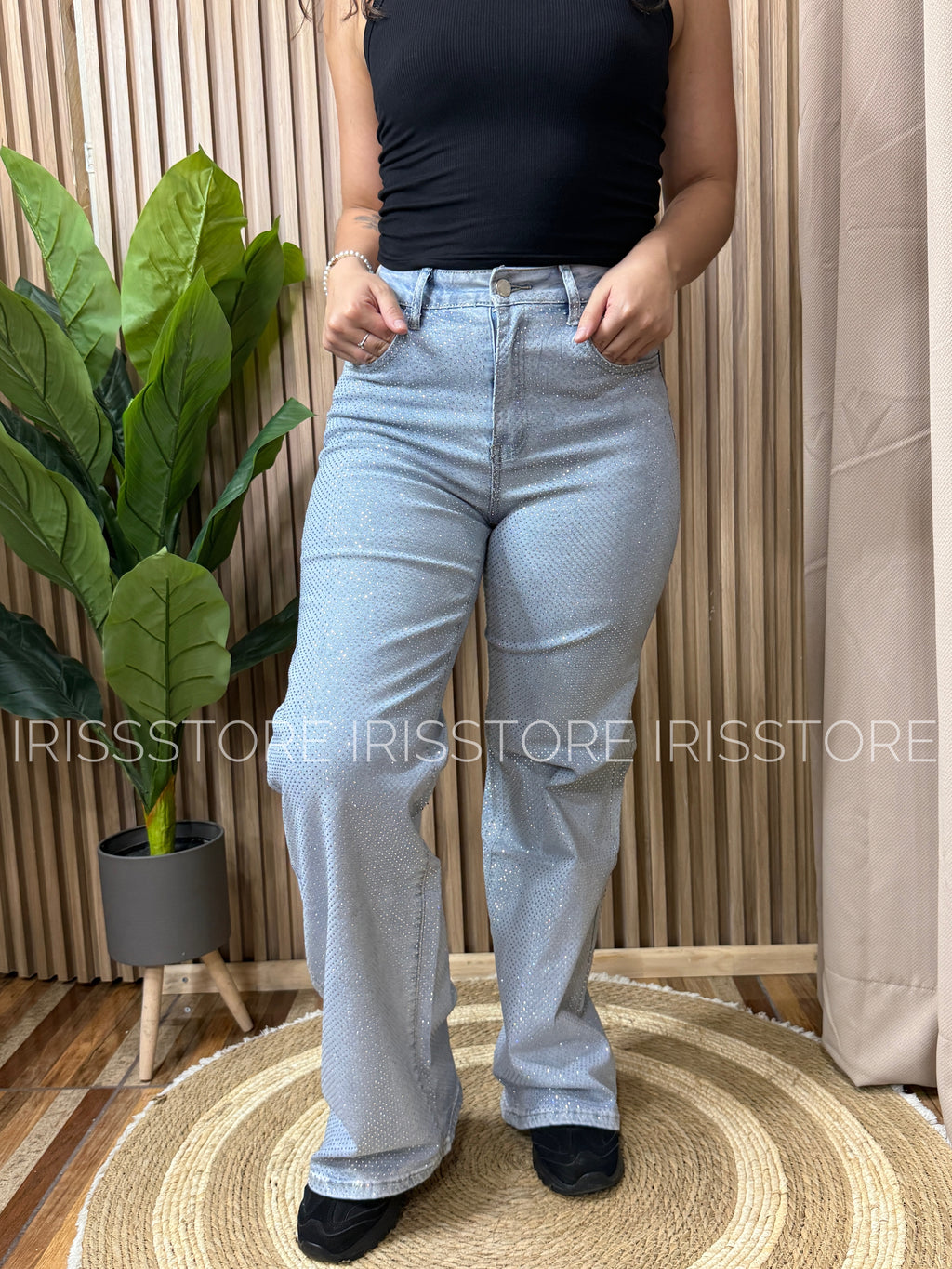 Wide leg celeste total shine✨