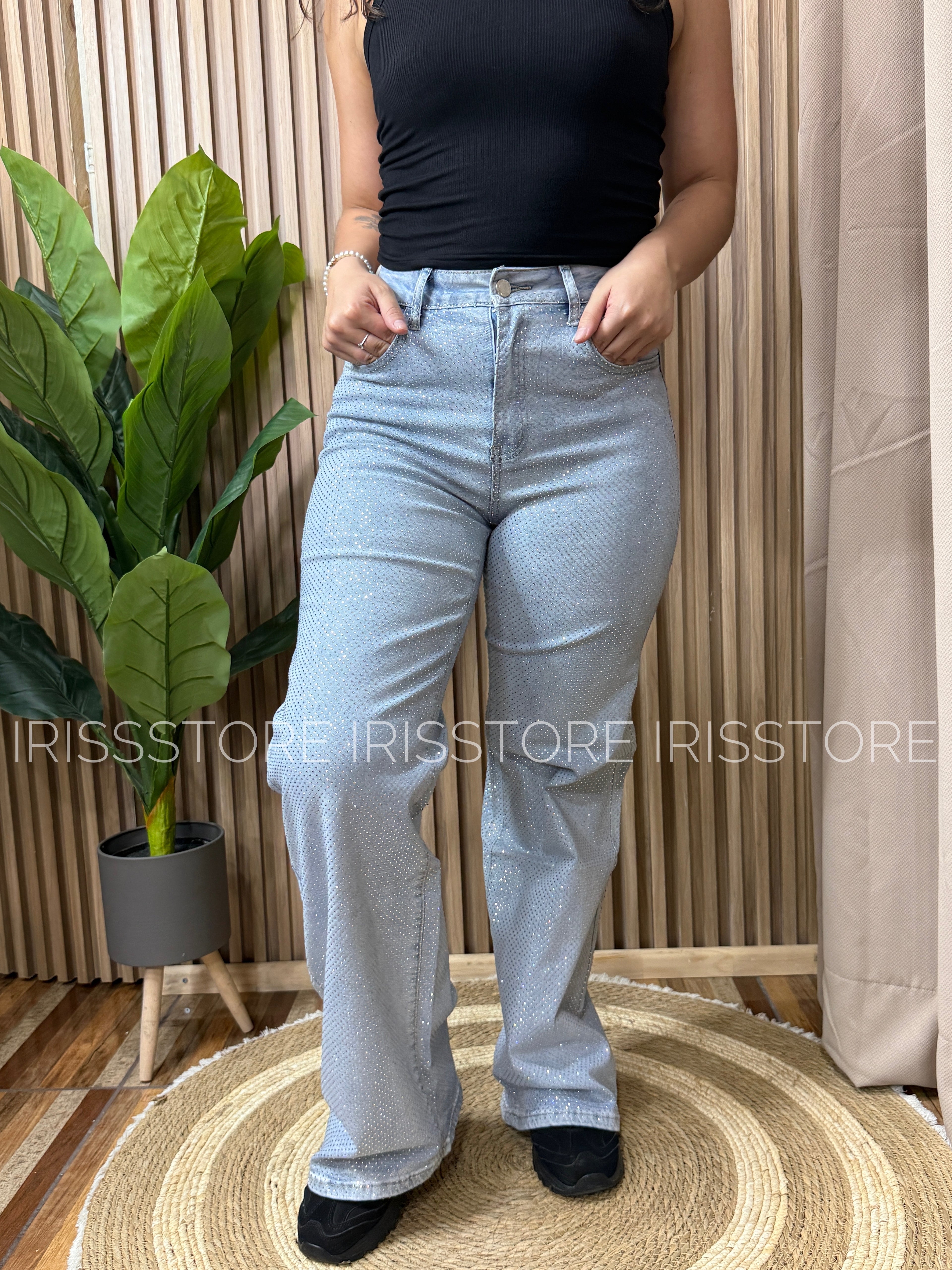 Wide leg celeste total shine✨