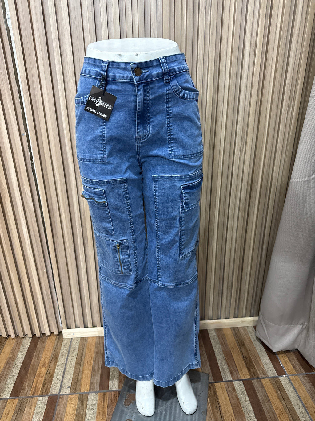 CARGO BOLSILLOS DIRTY CELESTE