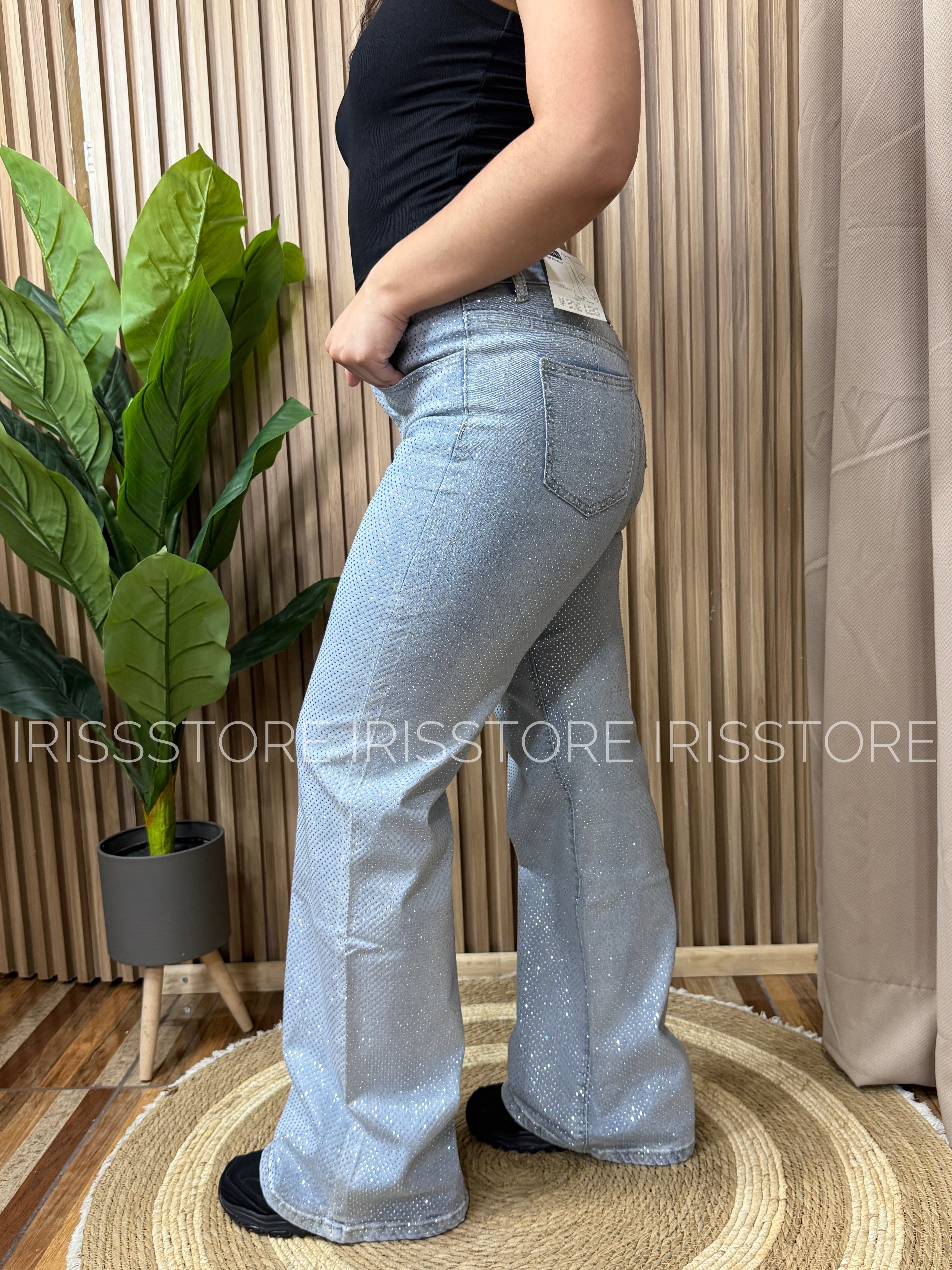 Wide leg celeste total shine✨