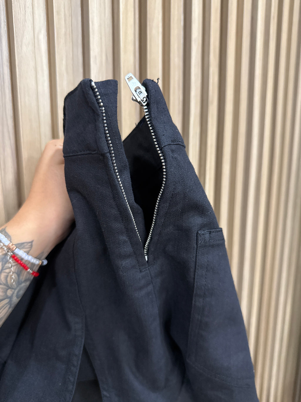 Falda short gabardina