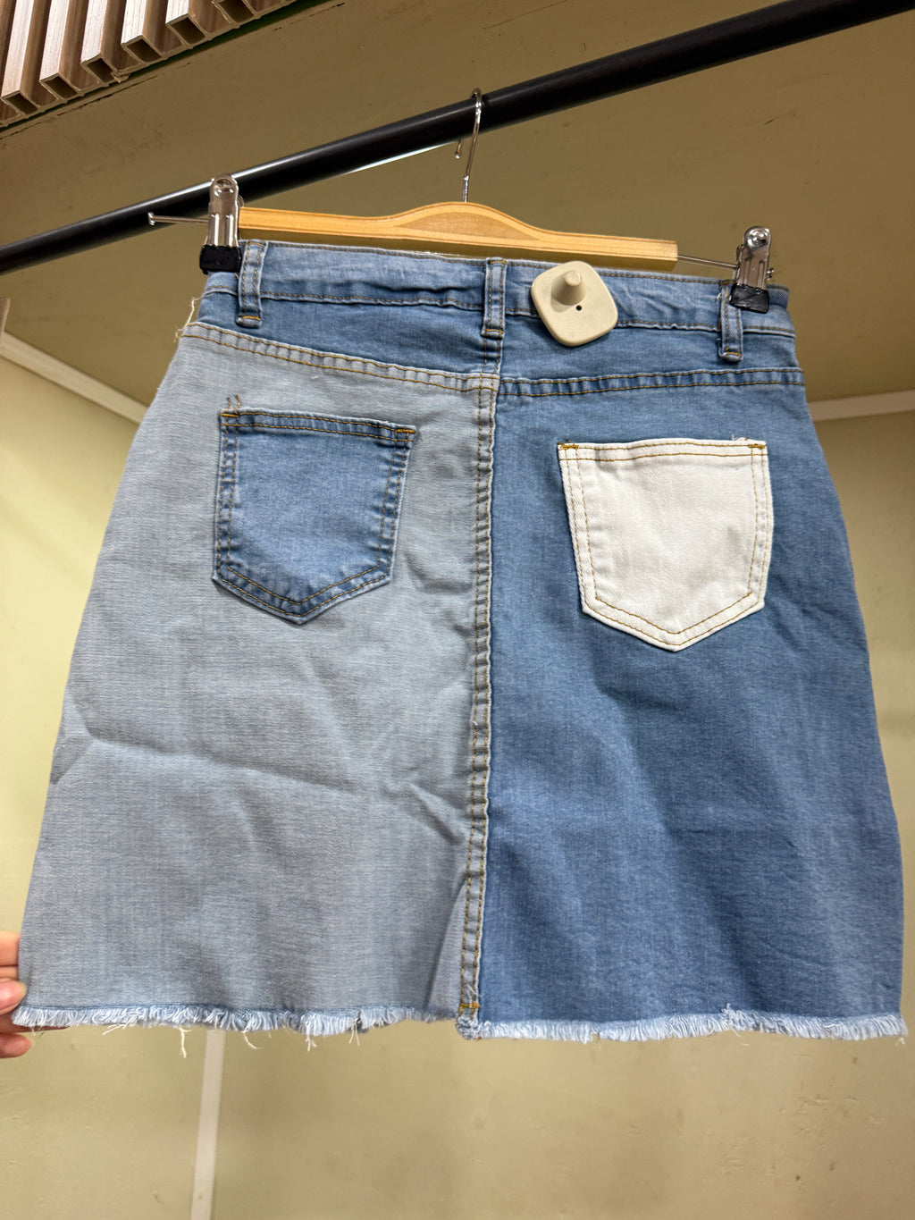 Falda Bicolor Cuadrada